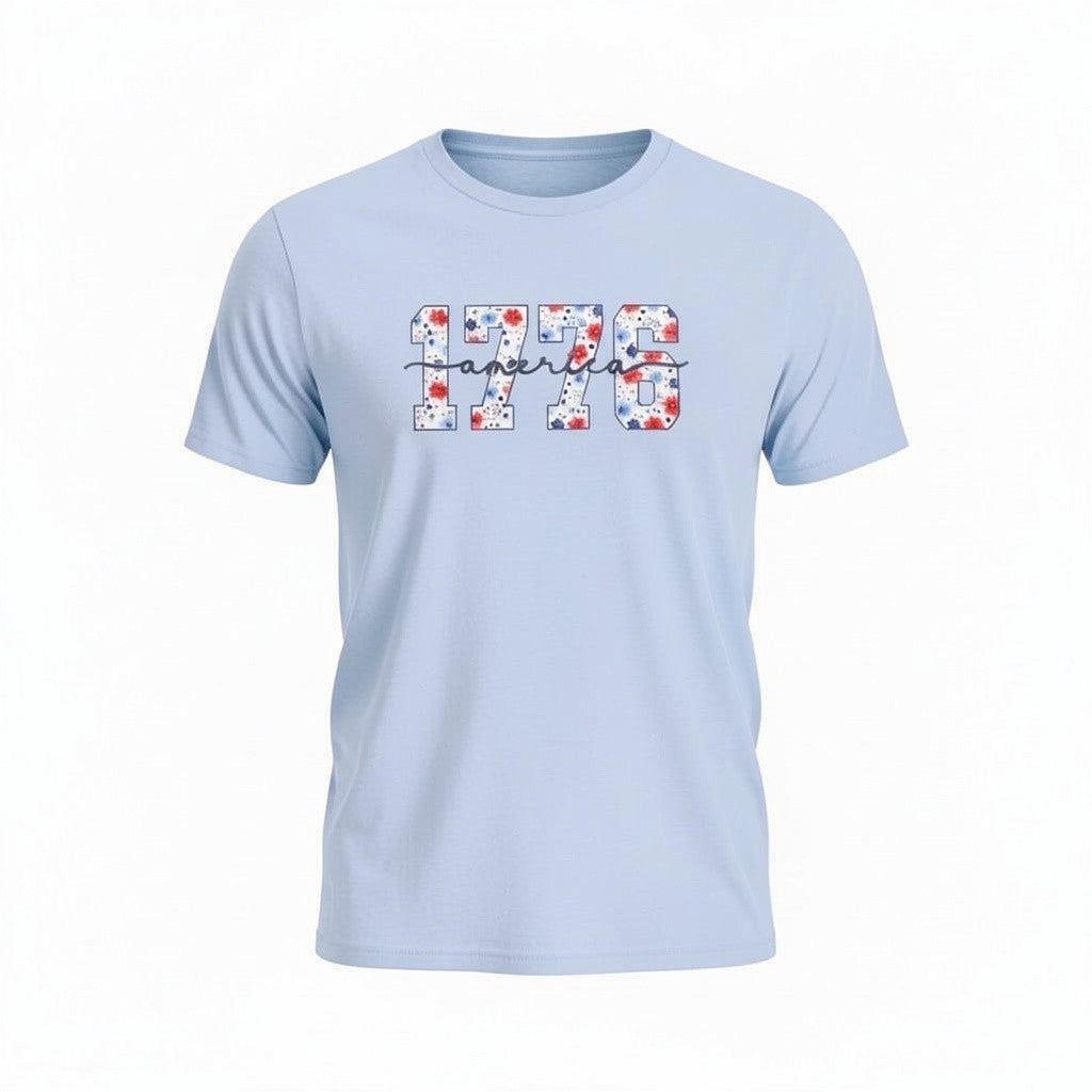1776 America floral T-SHIRT Bella Canvas