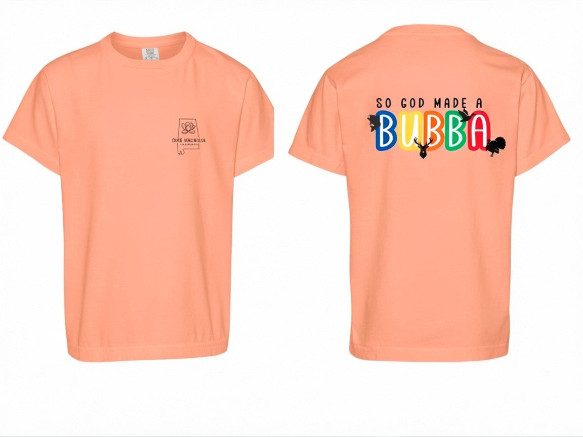 So God Made A Bubba Youth T-Shirt - Comfort Colors