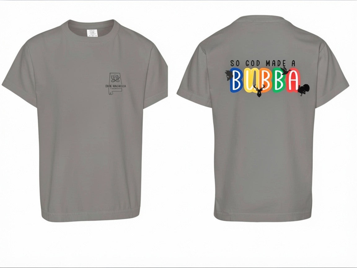 So God Made A Bubba Youth T-Shirt - Comfort Colors