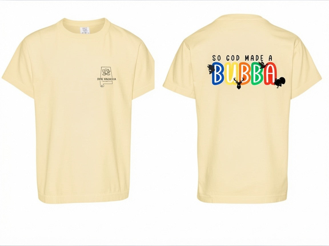 So God Made A Bubba Youth T-Shirt - Comfort Colors