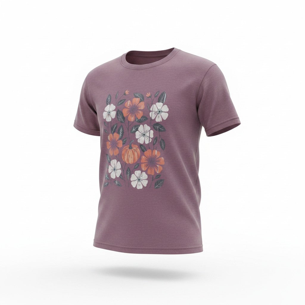 Fall Floral Comfort Colors Adult T-Shirt