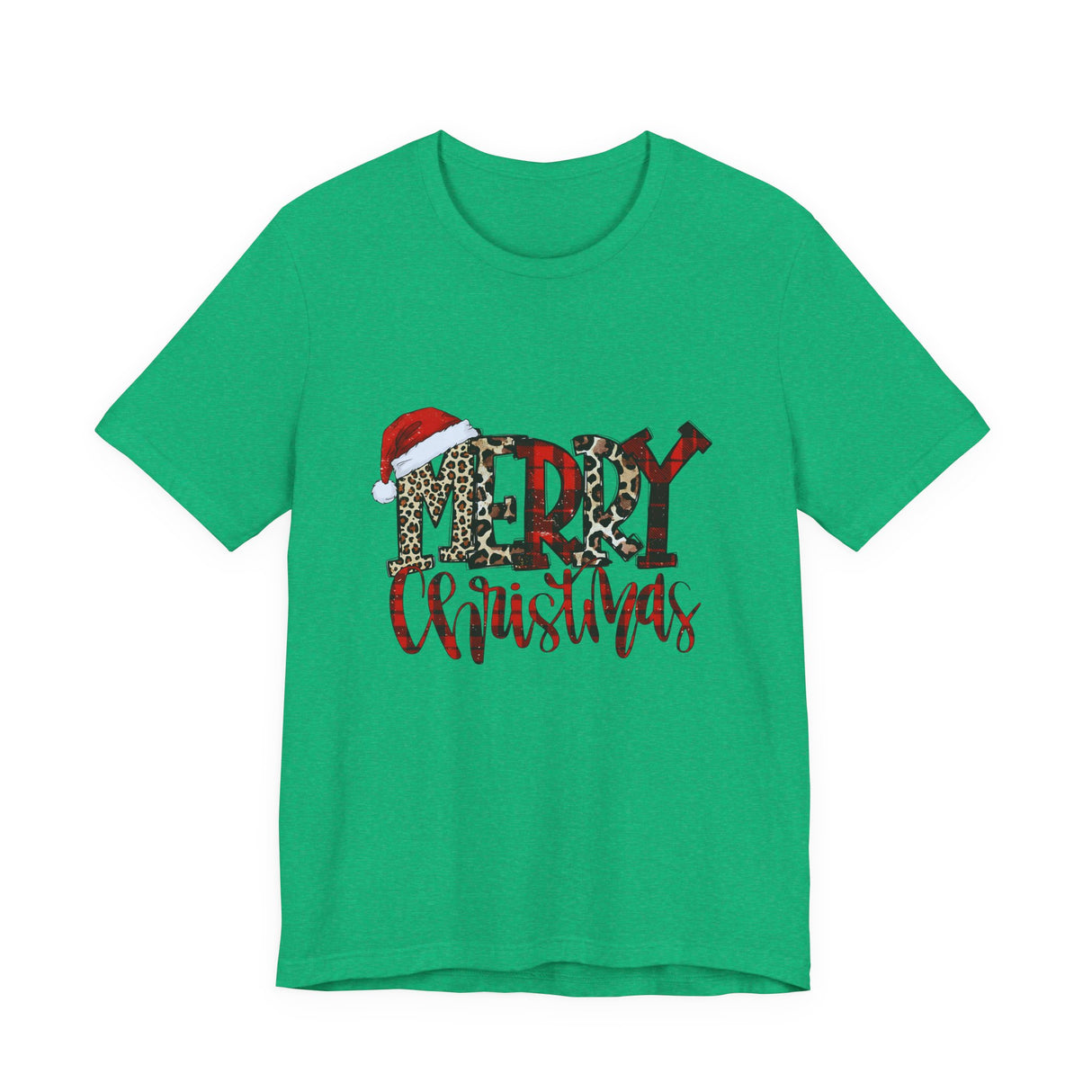 Merry Christmas Leopard Print Tee
