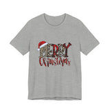 Merry Christmas Leopard Print Tee