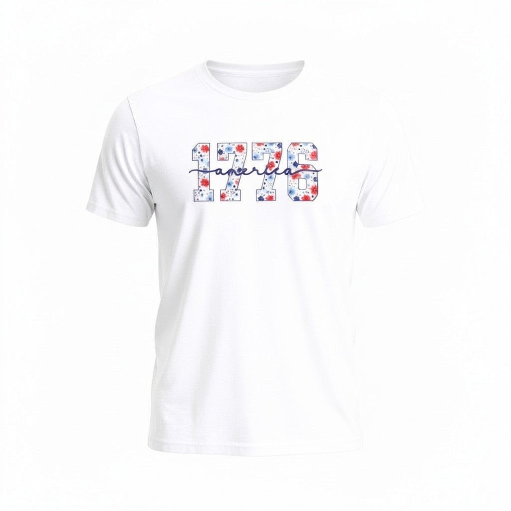 1776 America floral T-SHIRT Bella Canvas