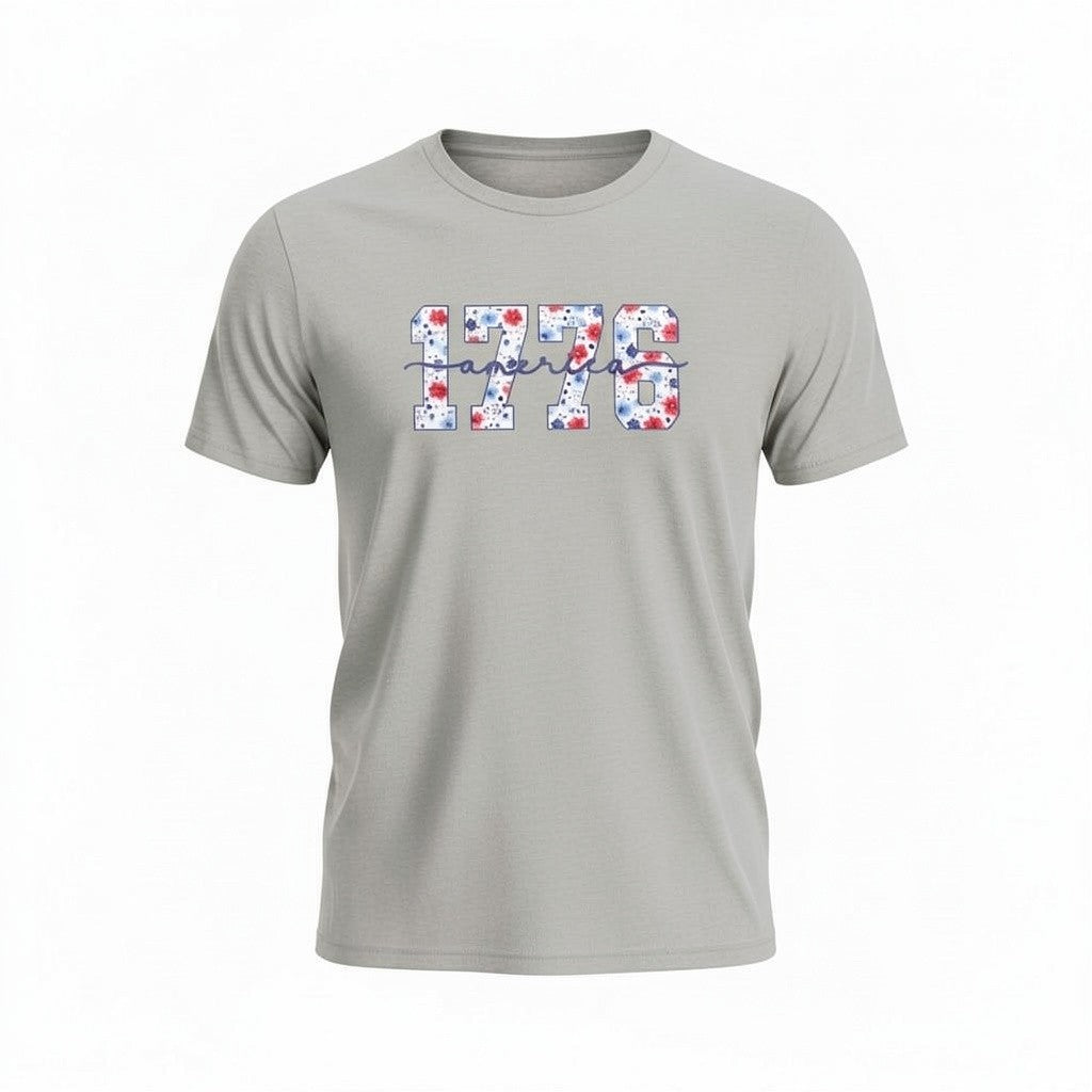 1776 America floral T-SHIRT Bella Canvas