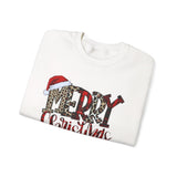 Merry Christmas Script with Santa Hat Sweatshirt