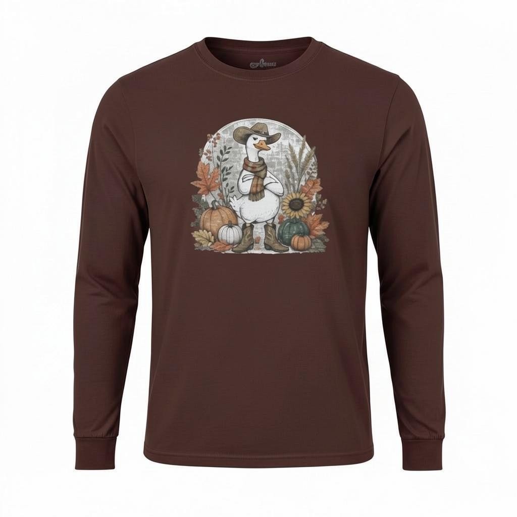 Fall Goose Comfort Colors Adult Long Sleeve T-Shirt
