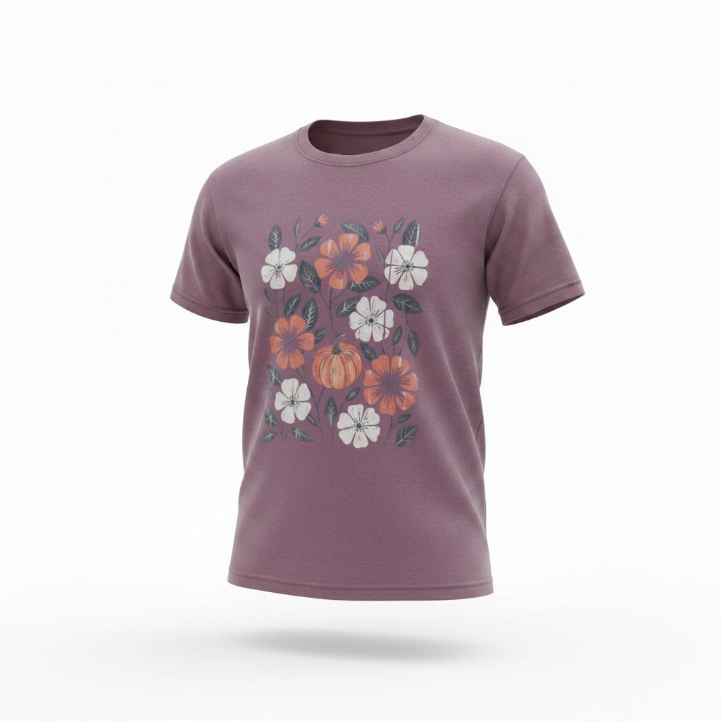Fall Floral Comfort Colors Adult T-Shirt