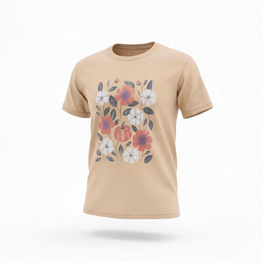 Fall Floral Comfort Colors Adult T-Shirt