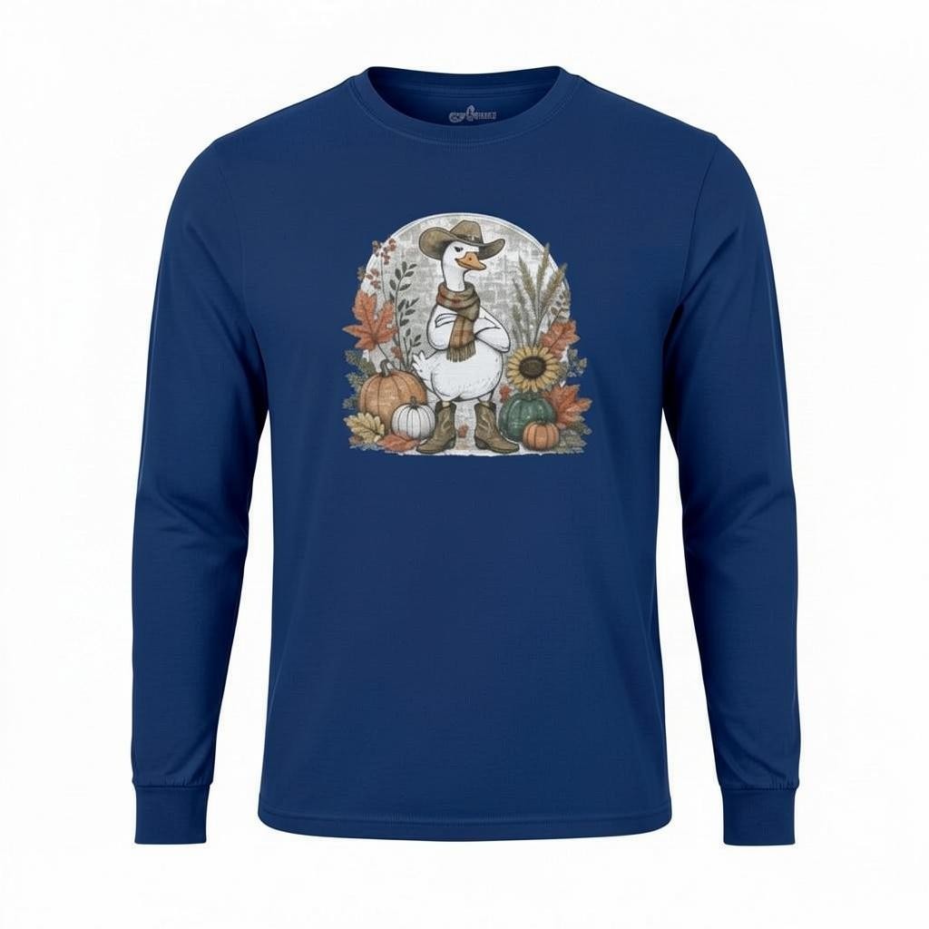 Fall Goose Comfort Colors Adult Long Sleeve T-Shirt