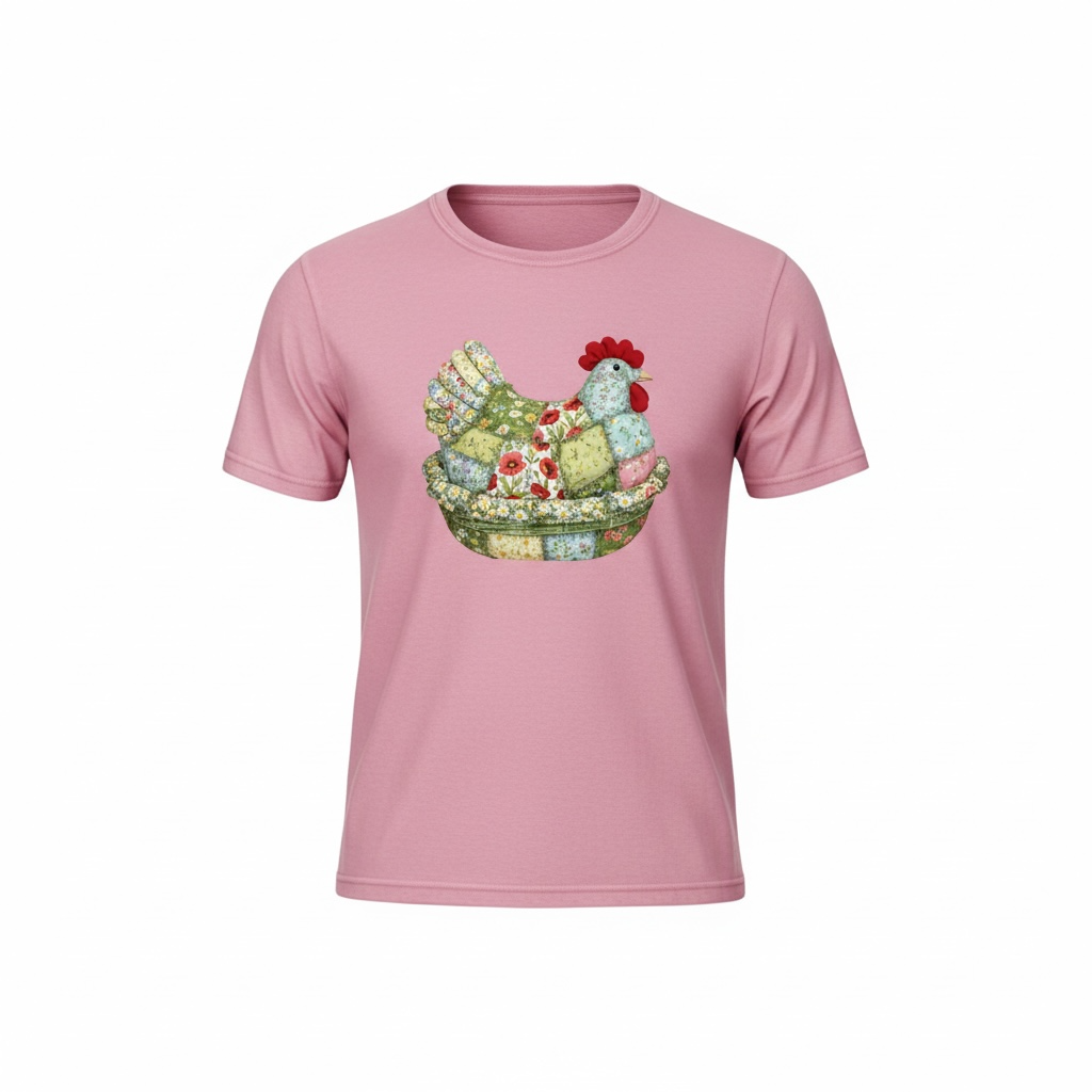 Chicken Quilted look T-Shirt