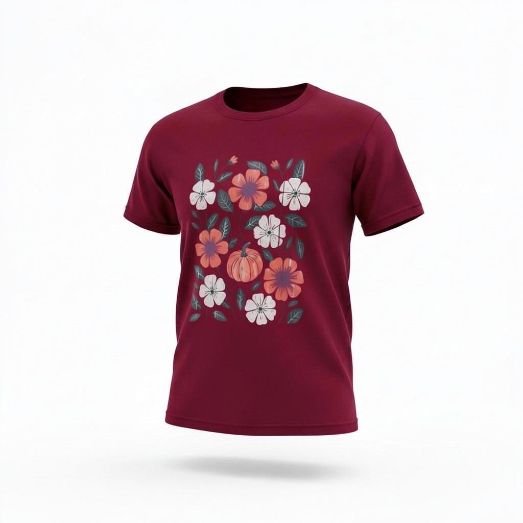 Fall Floral Comfort Colors Adult T-Shirt
