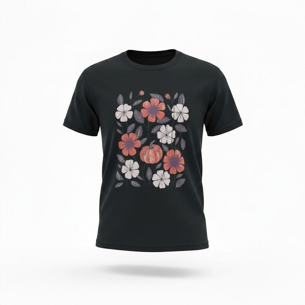 Fall Floral Comfort Colors Adult T-Shirt