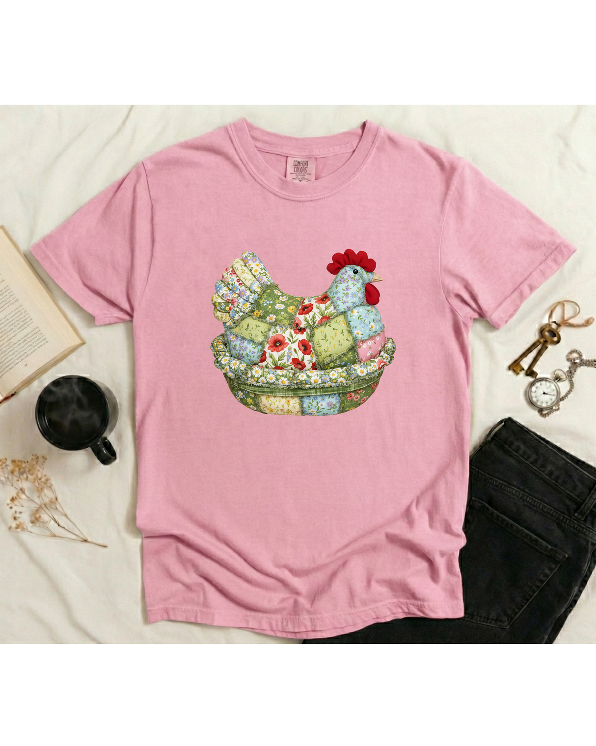 Chicken Quilted look T-Shirt