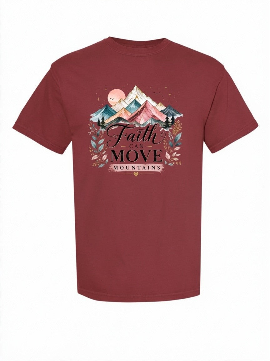 Faith Can Move Mountains Comfort Colors T-Shirt